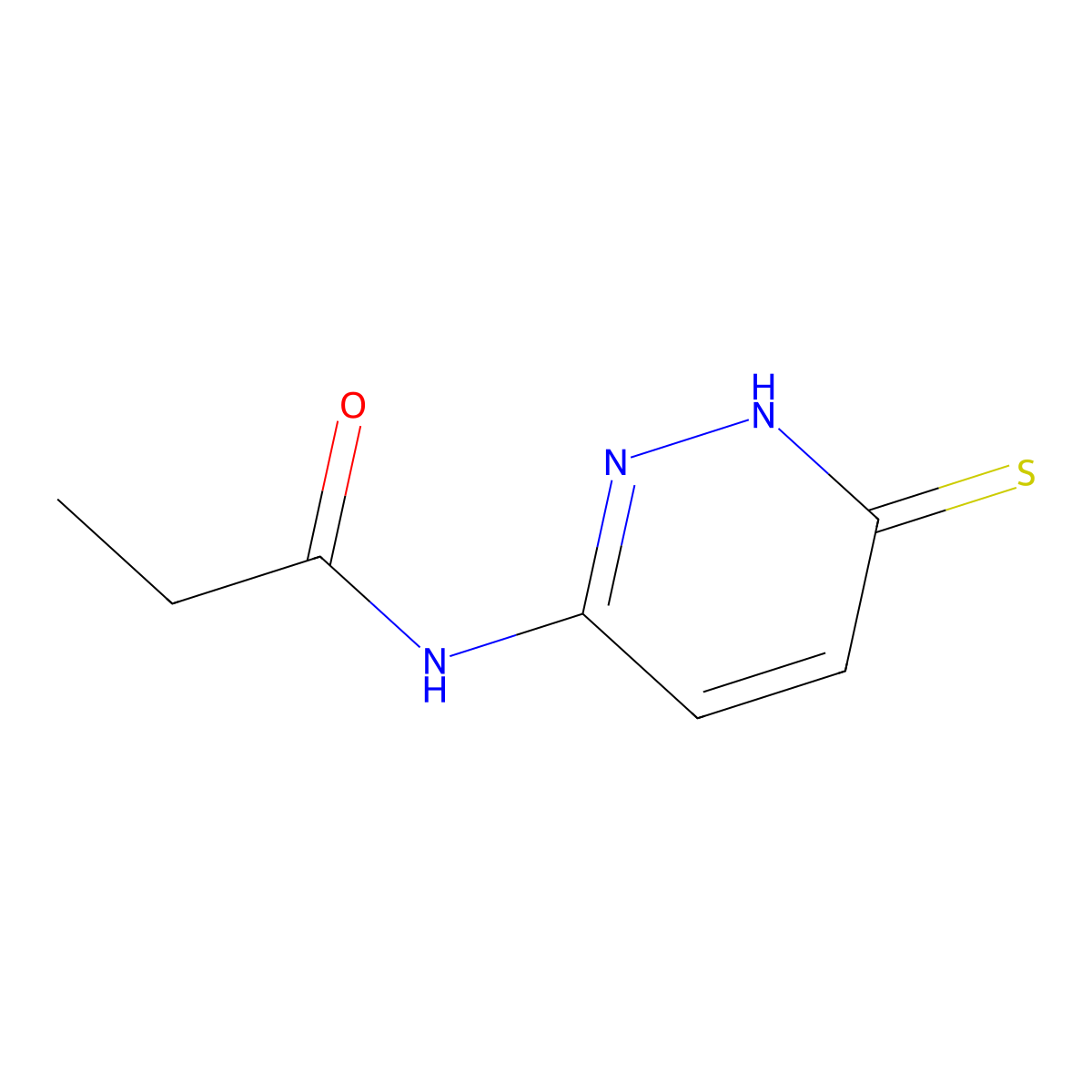 N-(6-mercaptopyridazin-3-yl)propanamide molecular structure, CAS 1447965-77-6
