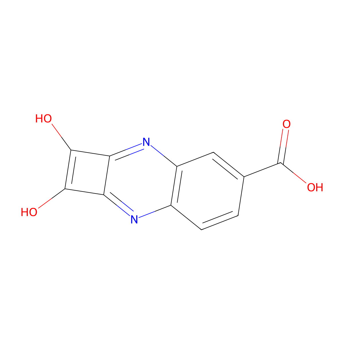 1,2-Dihydroxycyclobuta[b]quinoxaline-5-carboxylic acid molecular structure, CAS 1447965-91-4
