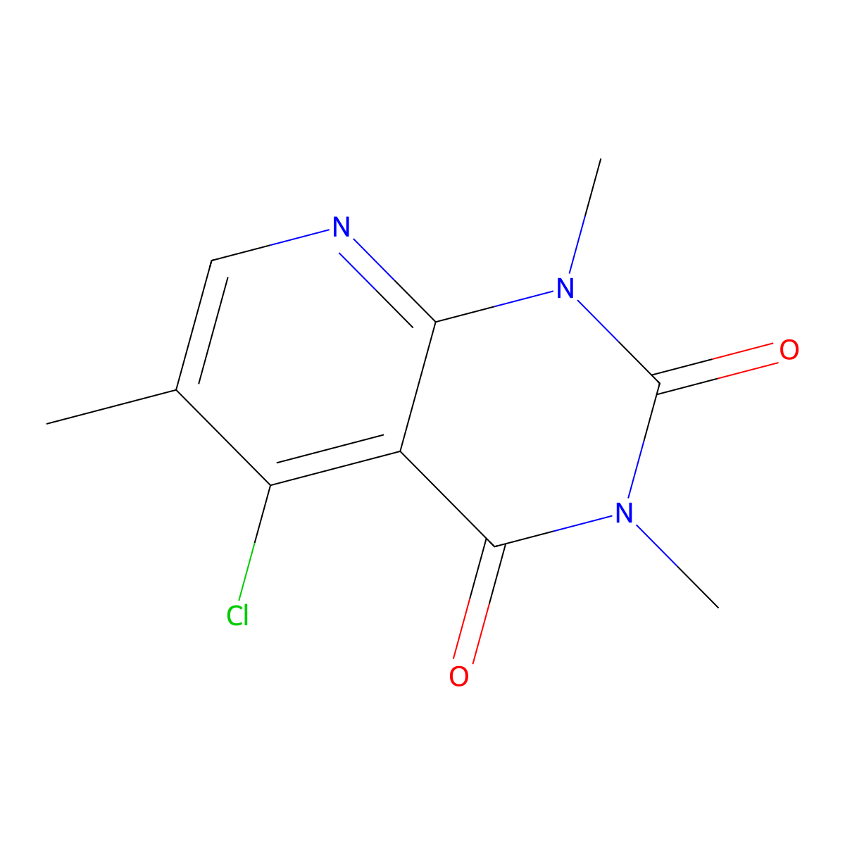 5-chloro-1,3,6-trimethylpyrido[2,3-d]pyrimidine-2,4(1H,3H)-dione molecular structure, CAS 1447966-04-2