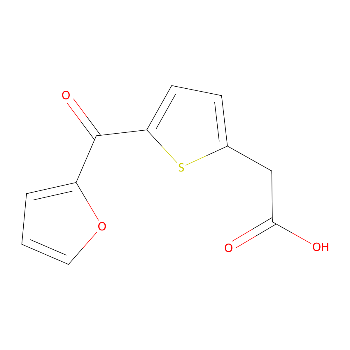 [5-(2-Furoyl)-2-thienyl]acetic acid molecular structure, CAS 1447966-09-7