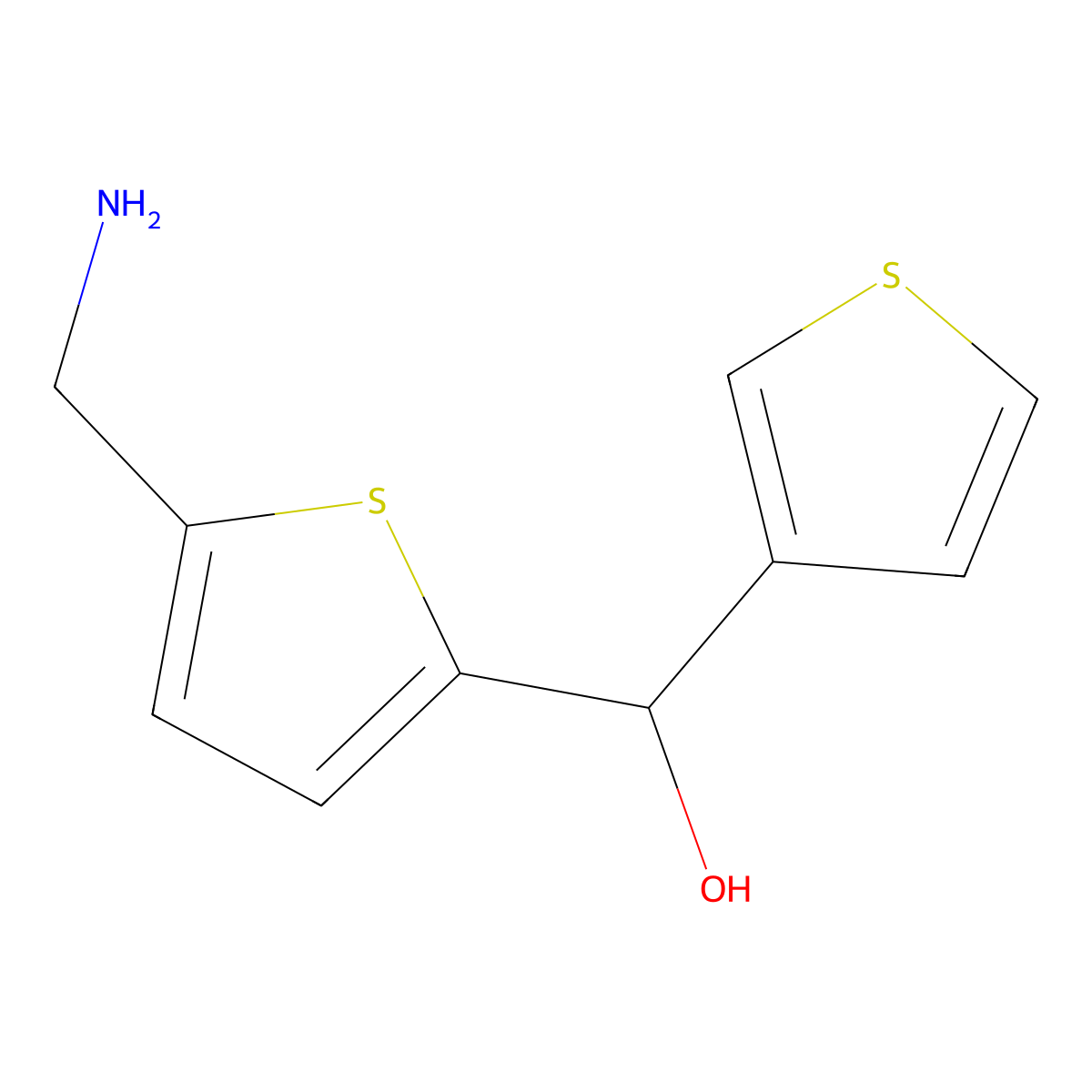 [5-(Aminomethyl)thiophen-2-yl](thiophen-3-yl)methanol molecular structure, CAS 1447966-22-4