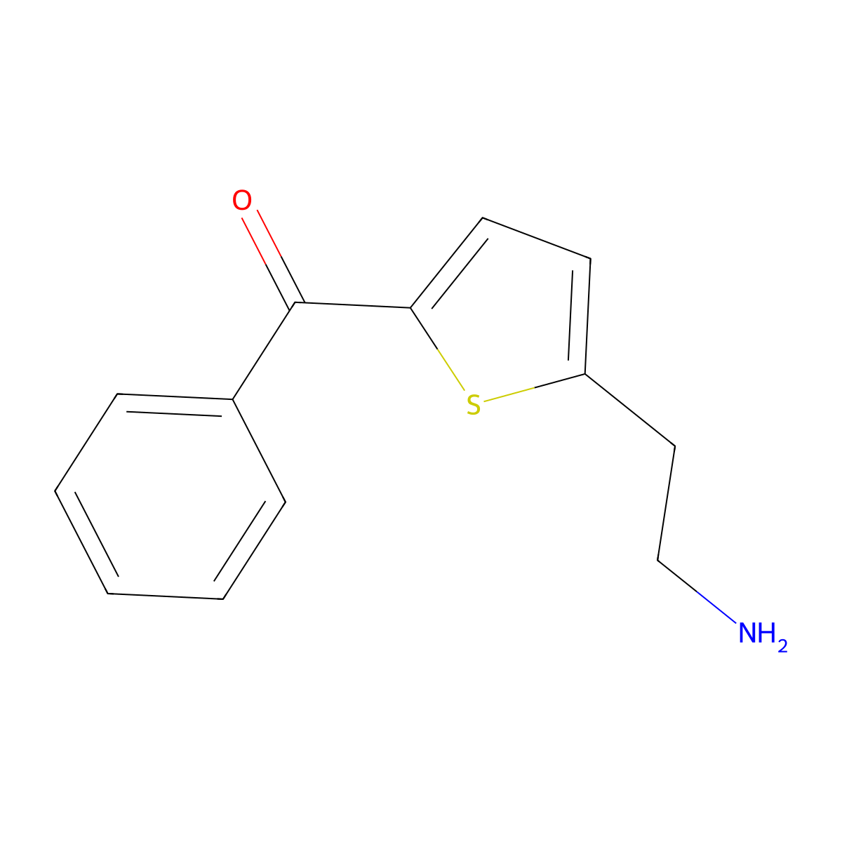 2-(5-Benzoylthiophen-2-yl)ethan-1-amine molecular structure, CAS 1447966-94-0