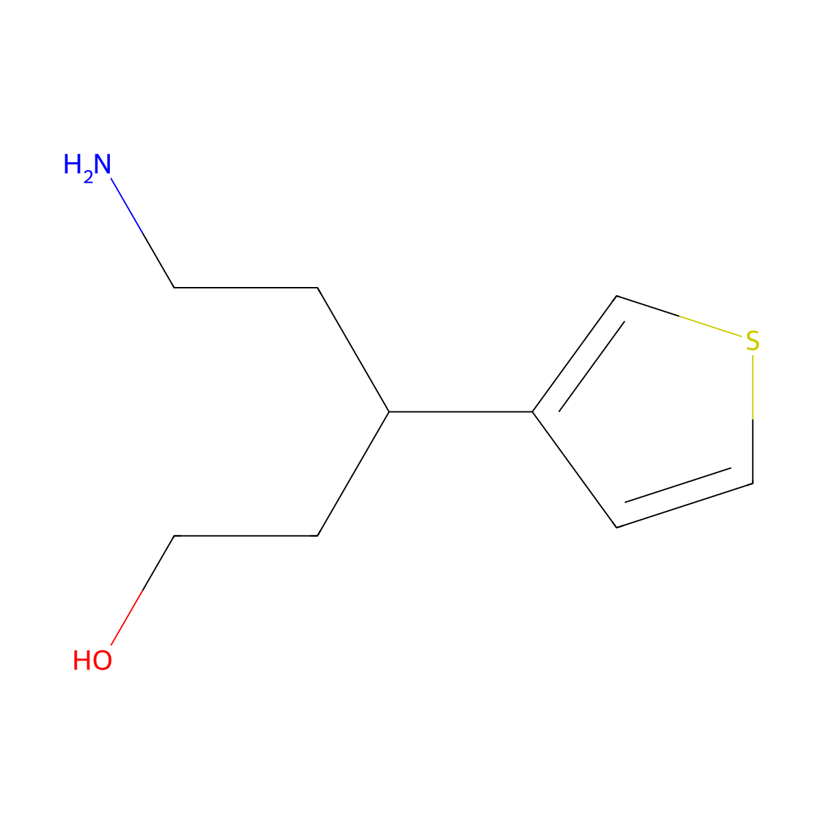 5-Amino-3-(3-thienyl)pentan-1-ol molecular structure, CAS 1447966-96-2