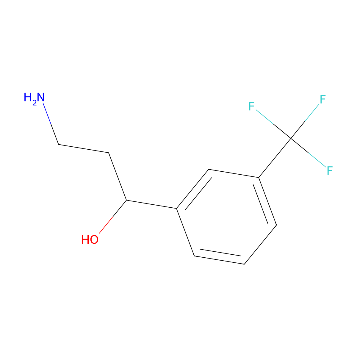 3-Amino-1-[3-(trifluoromethyl)phenyl]propan-1-ol molecular structure, CAS 1447967-06-7