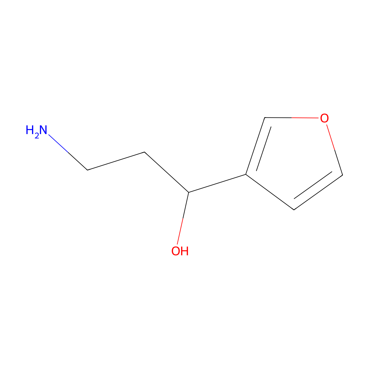 3-Amino-1-(furan-3-yl)propan-1-ol molecular structure, CAS 1447967-07-8