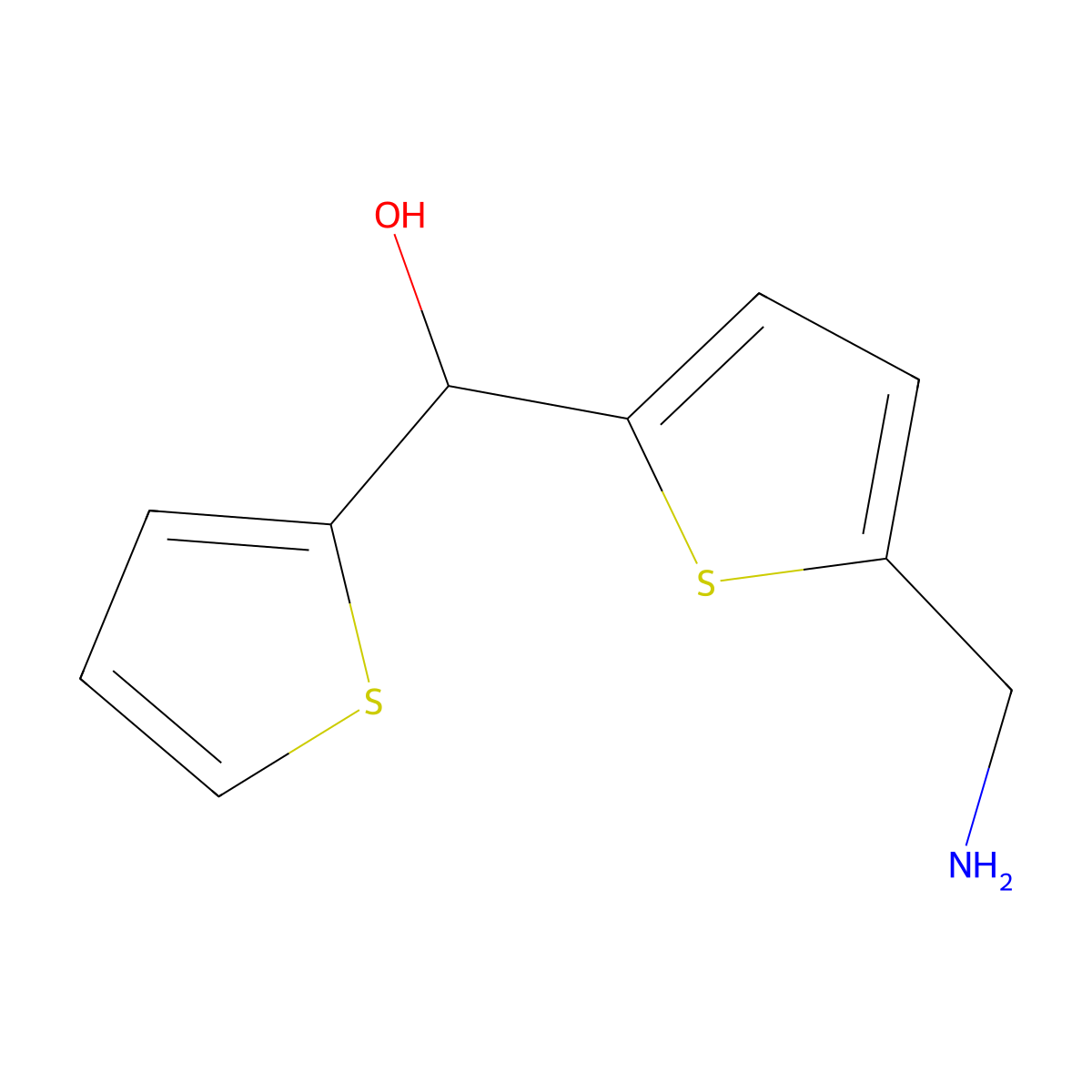 [5-(Aminomethyl)-2-thienyl](2-thienyl)methanol molecular structure, CAS 1447967-18-1
