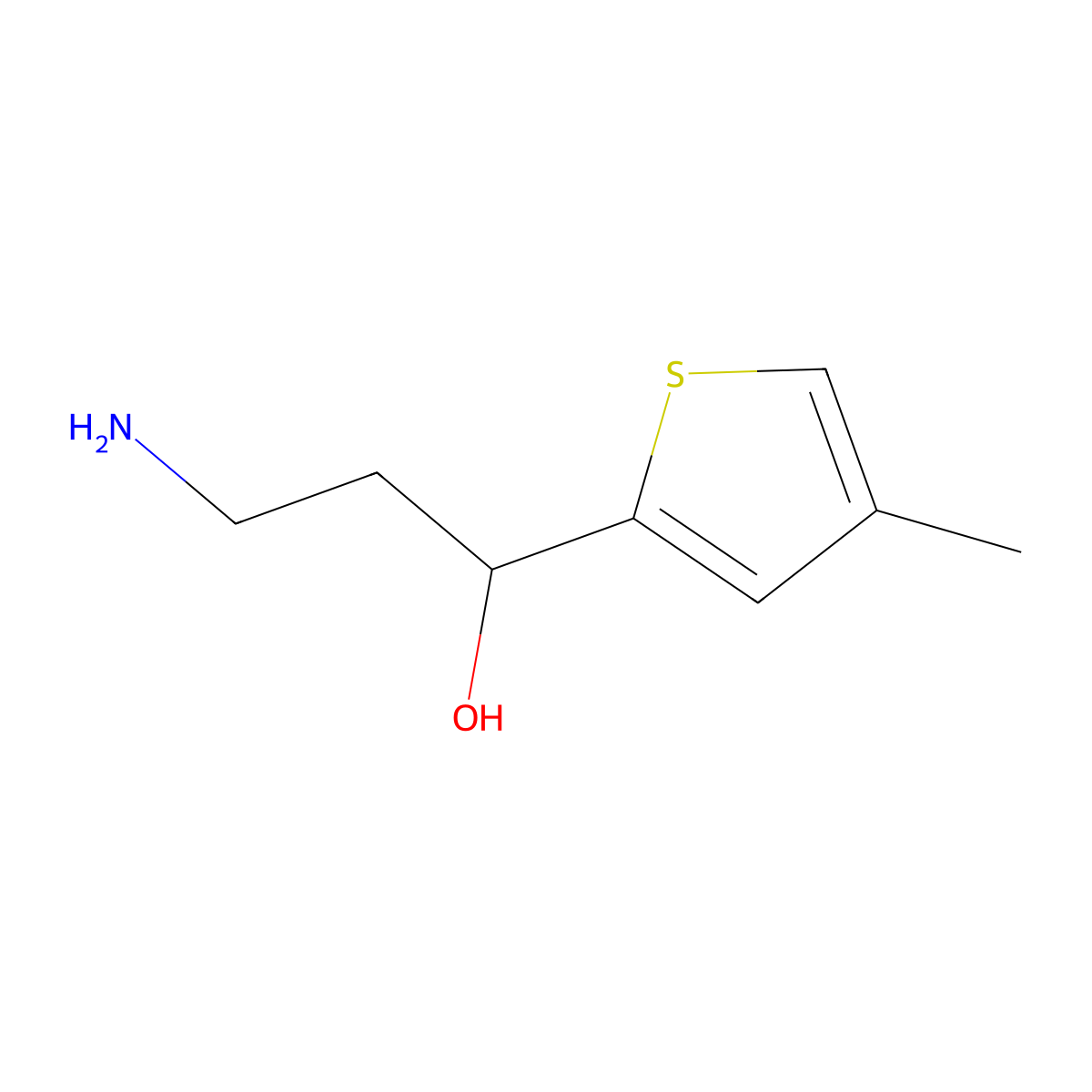 3-Amino-1-(4-methyl-2-thienyl)propan-1-ol molecular structure, CAS 1447967-20-5