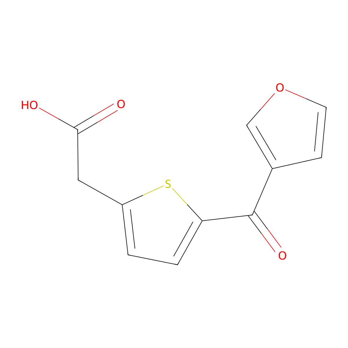 [5-(3-Furoyl)-2-thienyl]acetic acid molecular structure, CAS 1447967-26-1