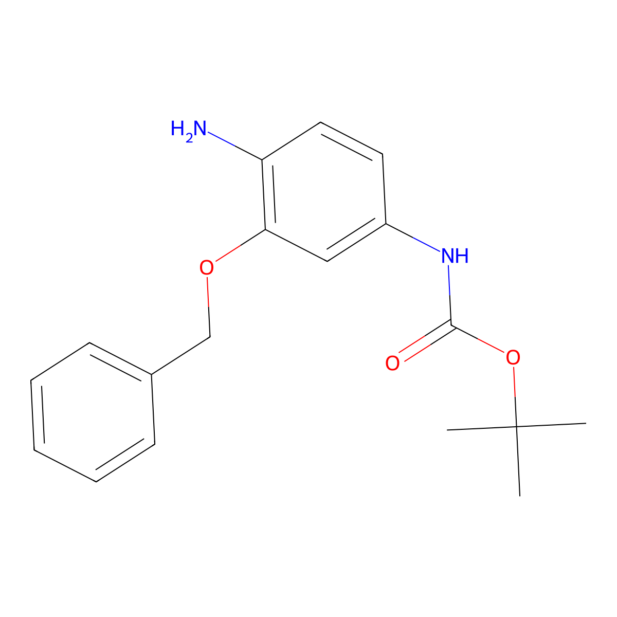 tert-Butyl N-[4-amino-3-(benzyloxy)phenyl]carbamate molecular structure, CAS 1447971-41-6