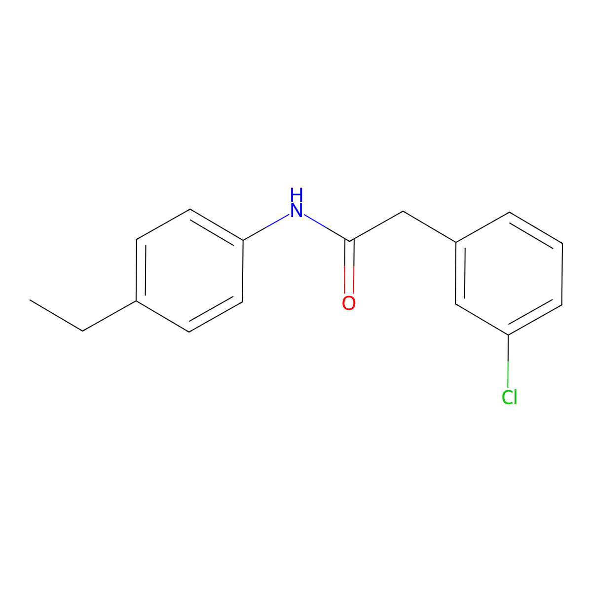 2-(3-chlorophenyl)-N-(4-ethylphenyl)acetamide molecular structure, CAS 1447972-71-5