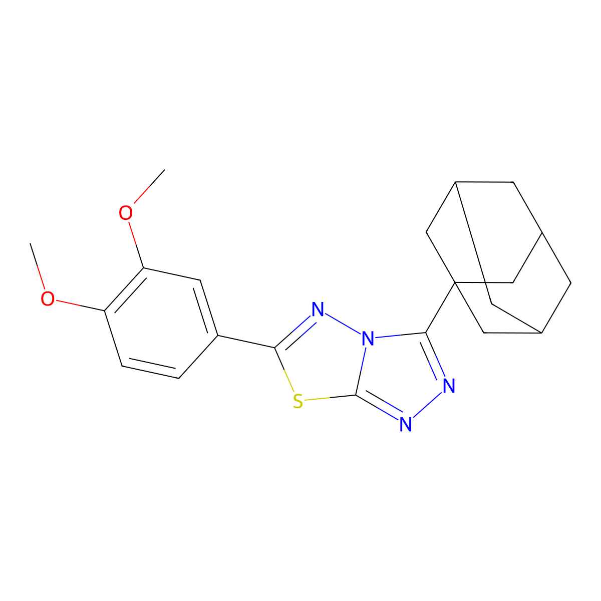 3-(1-Adamantyl)-6-(3,4-dimethoxyphenyl)[1,2,4]triazolo[3,4-b][1,3,4]thiadiazole molecular structure, CAS 1447972-83-9