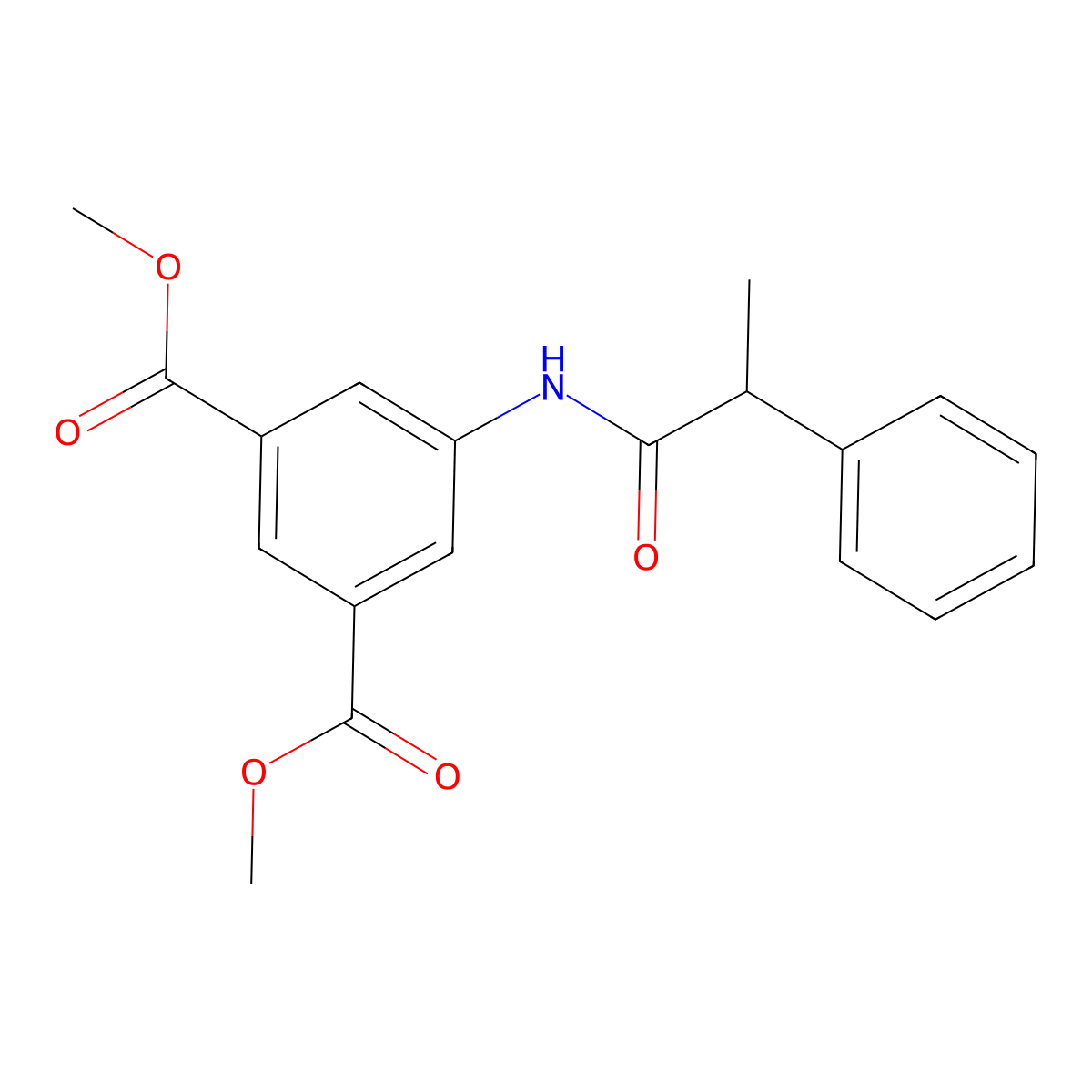 Dimethyl 5-[(2-phenylpropanoyl)amino]isophthalate molecular structure, CAS 1447973-12-7