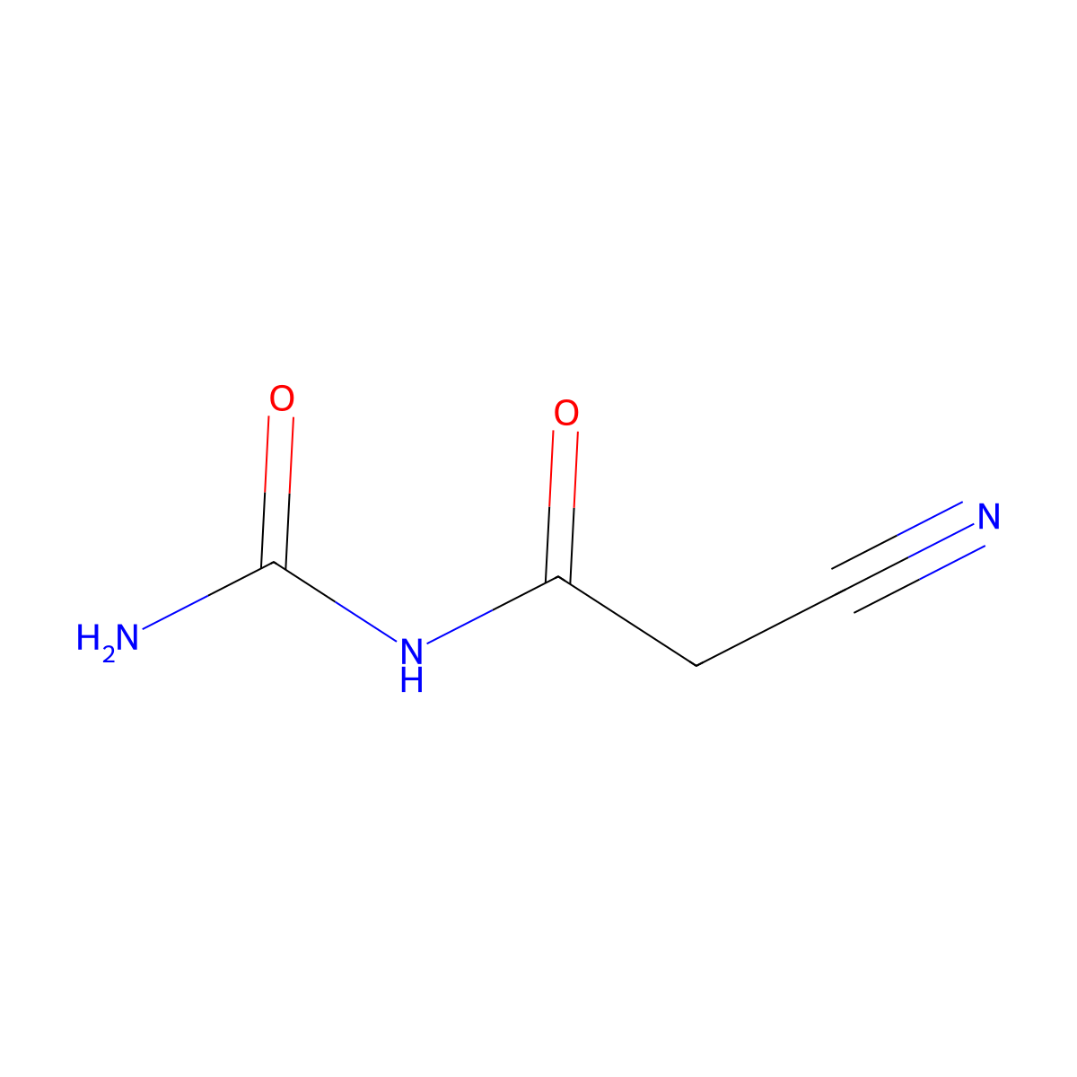 Acetamide, N-(aminocarbonyl)-2-cyano- molecular structure, CAS 1448-98-2