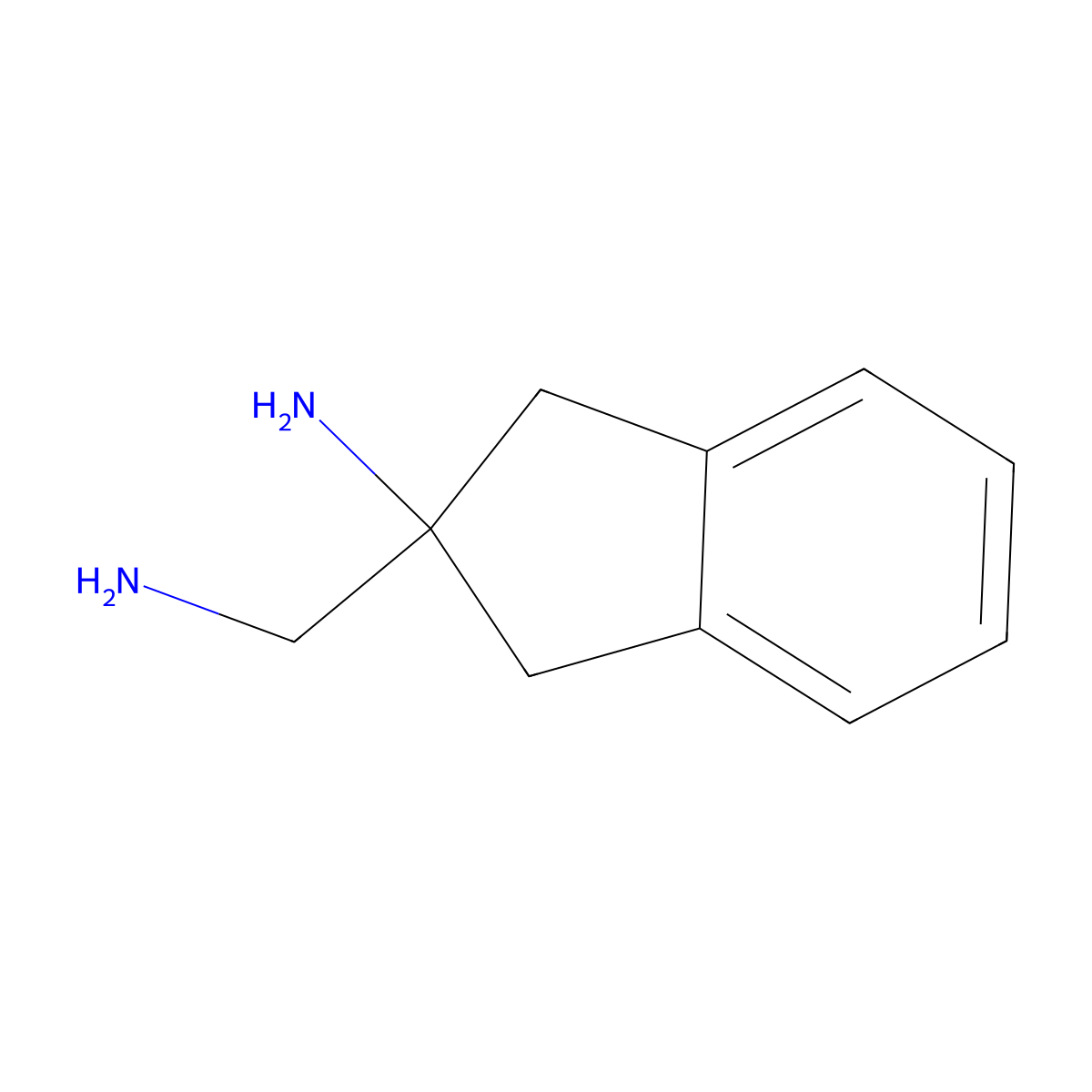 2-(Aminomethyl)-2,3-dihydro-1H-inden-2-amine molecular structure, CAS 144800-63-5