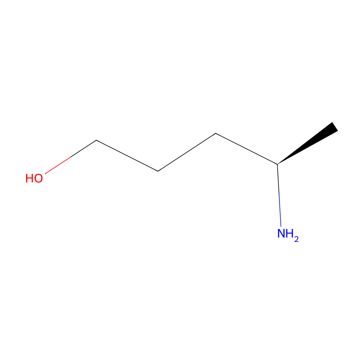 (4R)-4-Amino-1-pentanol molecular structure, CAS 1448001-24-8
