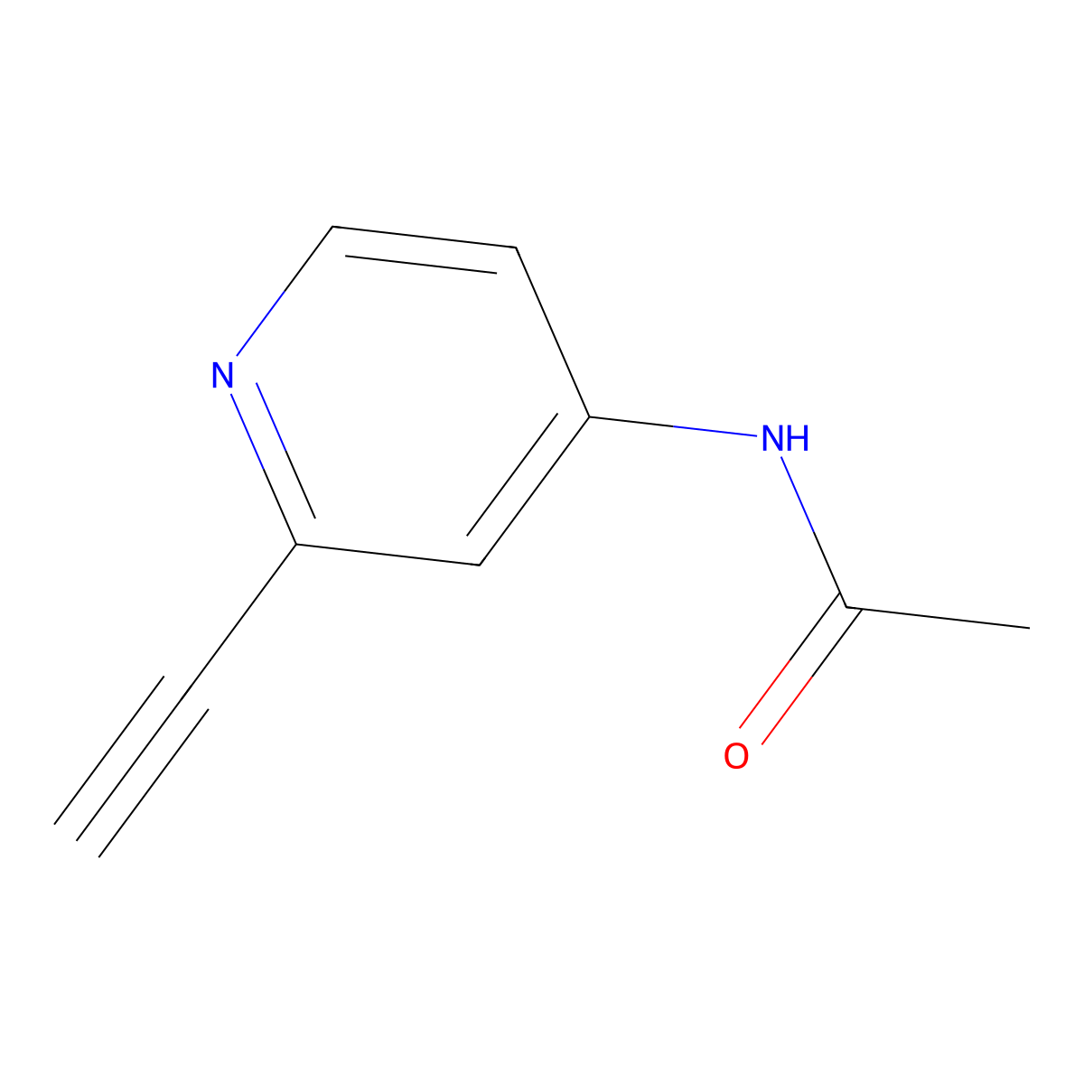 N-(2-Ethynylpyridin-4-yl)acetamide molecular structure, CAS 1448017-06-8