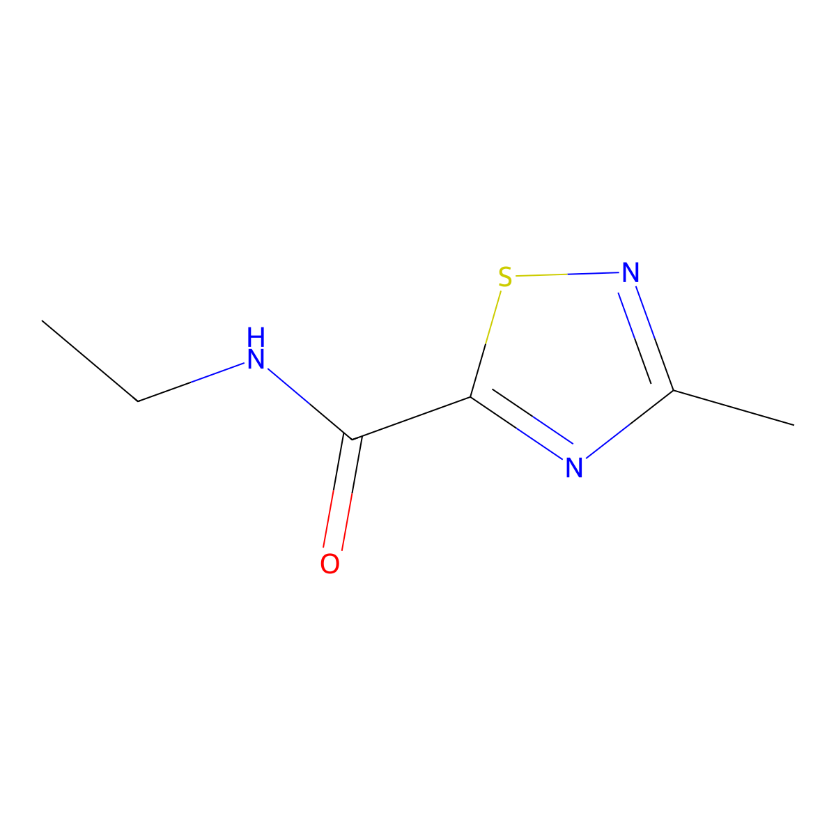 N-ethyl-3-methyl-1,2,4-thiadiazole-5-carboxamide molecular structure, CAS 1448026-67-2