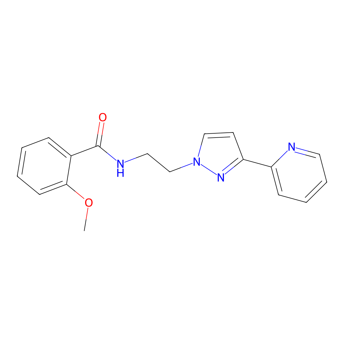 2-methoxy-N-{2-[3-(pyridin-2-yl)-1H-pyrazol-1-yl]ethyl}benzamide molecular structure, CAS 1448026-70-7