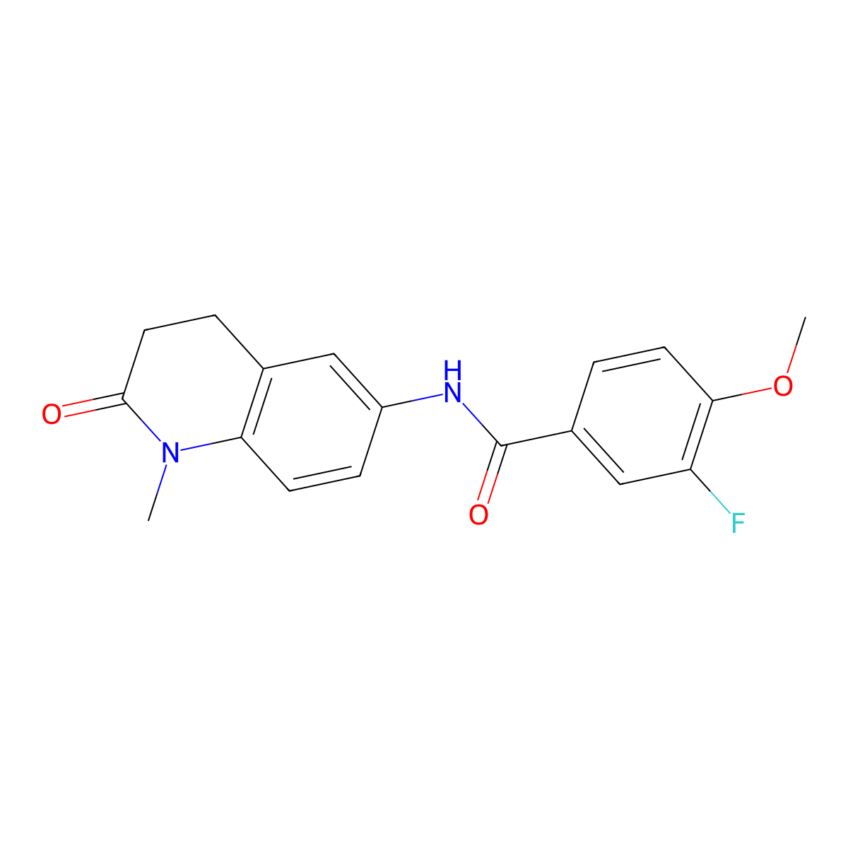 3-fluoro-4-methoxy-N-(1-methyl-2-oxo-1,2,3,4-tetrahydroquinolin-6-yl)benzamide molecular structure, CAS 1448027-72-2