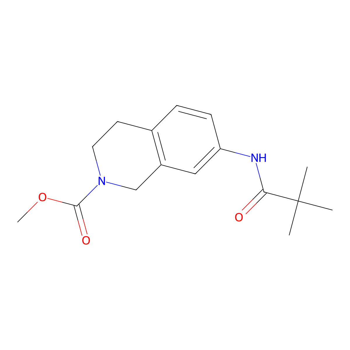 methyl 7-pivalamido-3,4-dihydroisoquinoline-2(1H)-carboxylate molecular structure, CAS 1448027-73-3