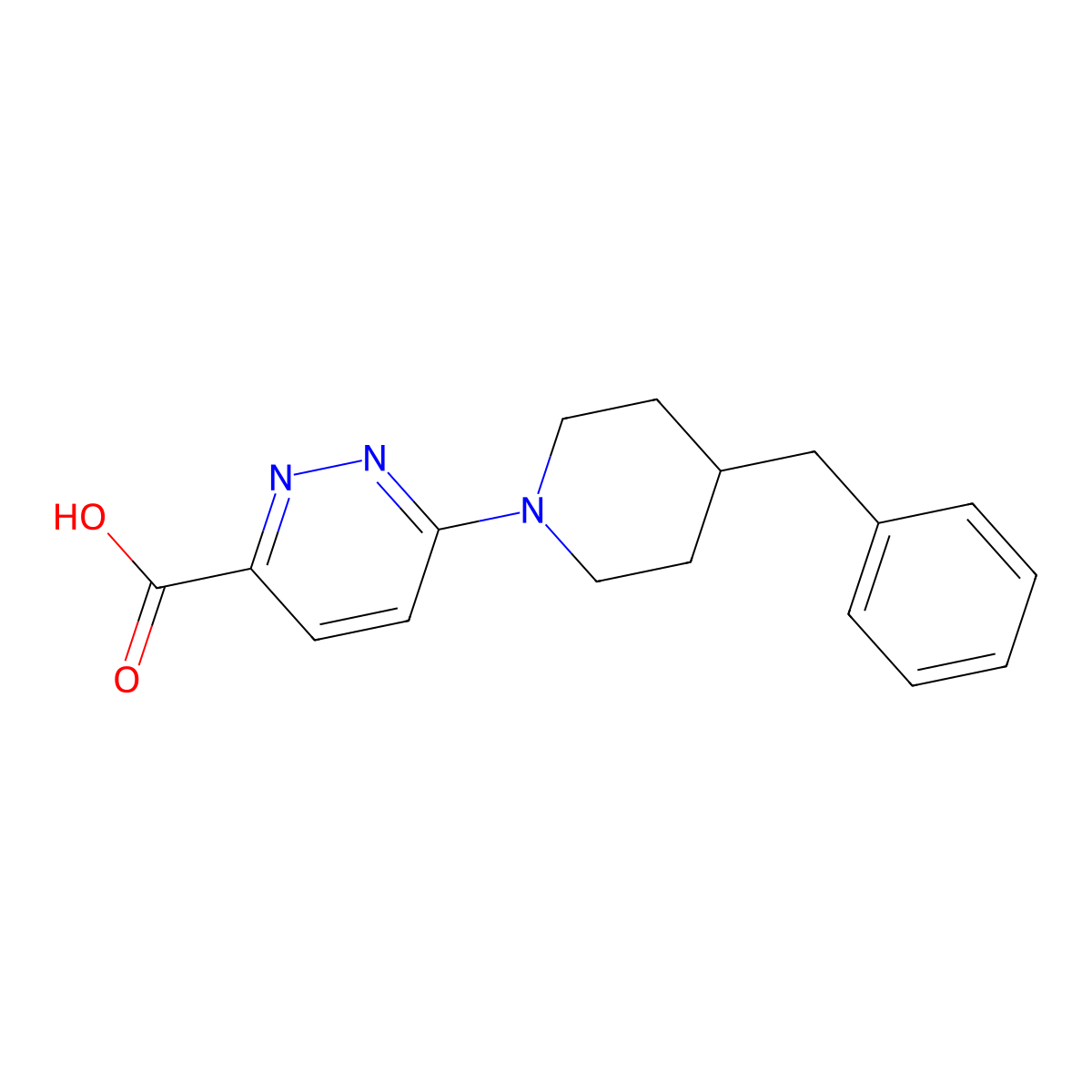 6-(4-Benzylpiperidin-1-yl)pyridazine-3-carboxylic acid molecular structure, CAS 1448028-09-8