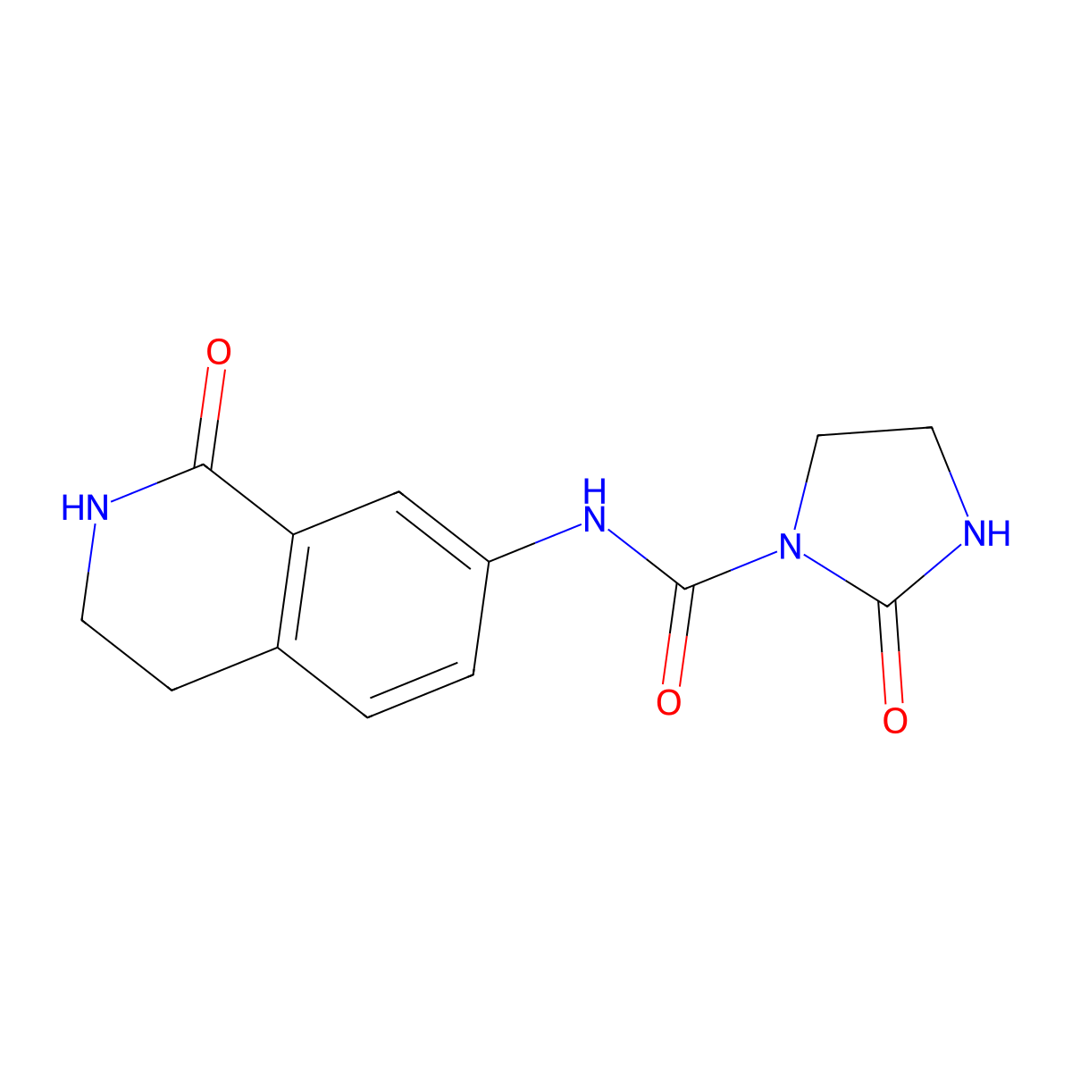 2-oxo-N-(1-oxo-1,2,3,4-tetrahydroisoquinolin-7-yl)imidazolidine-1-carboxamide molecular structure, CAS 1448028-17-8