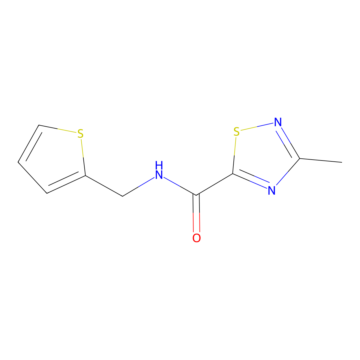 3-methyl-N-(thiophen-2-ylmethyl)-1,2,4-thiadiazole-5-carboxamide molecular structure, CAS 1448028-34-9
