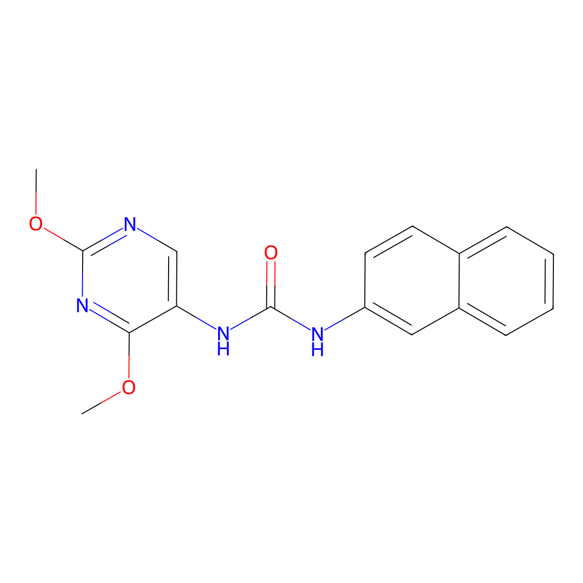 1-(2,4-Dimethoxypyrimidin-5-yl)-3-(naphthalen-2-yl)urea molecular structure, CAS 1448028-45-2