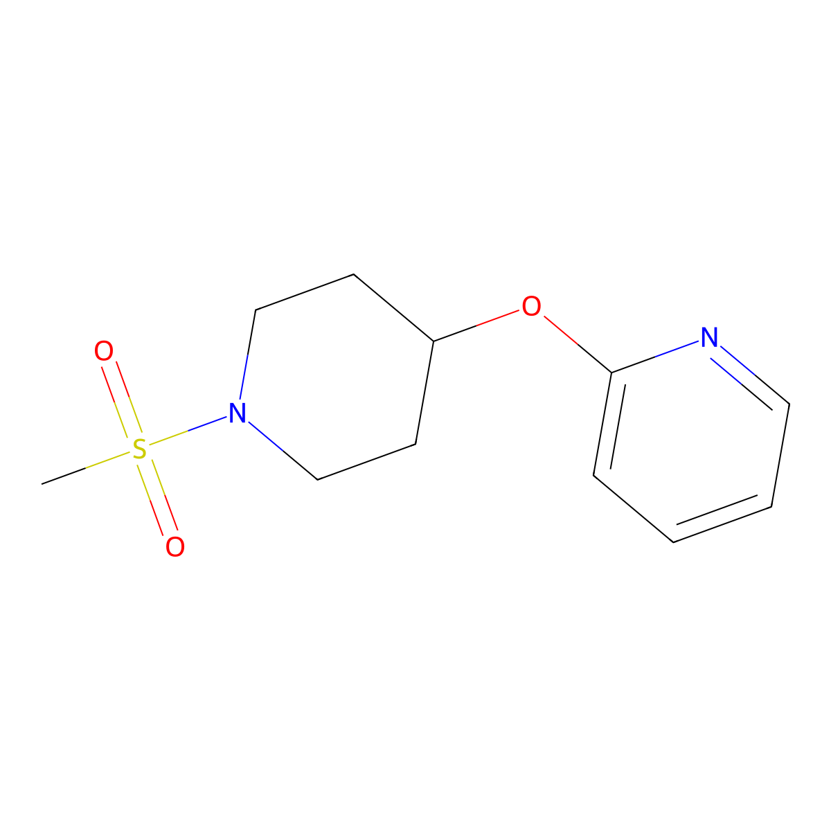 2-((1-(Methylsulfonyl)piperidin-4-yl)oxy)pyridine molecular structure, CAS 1448028-59-8