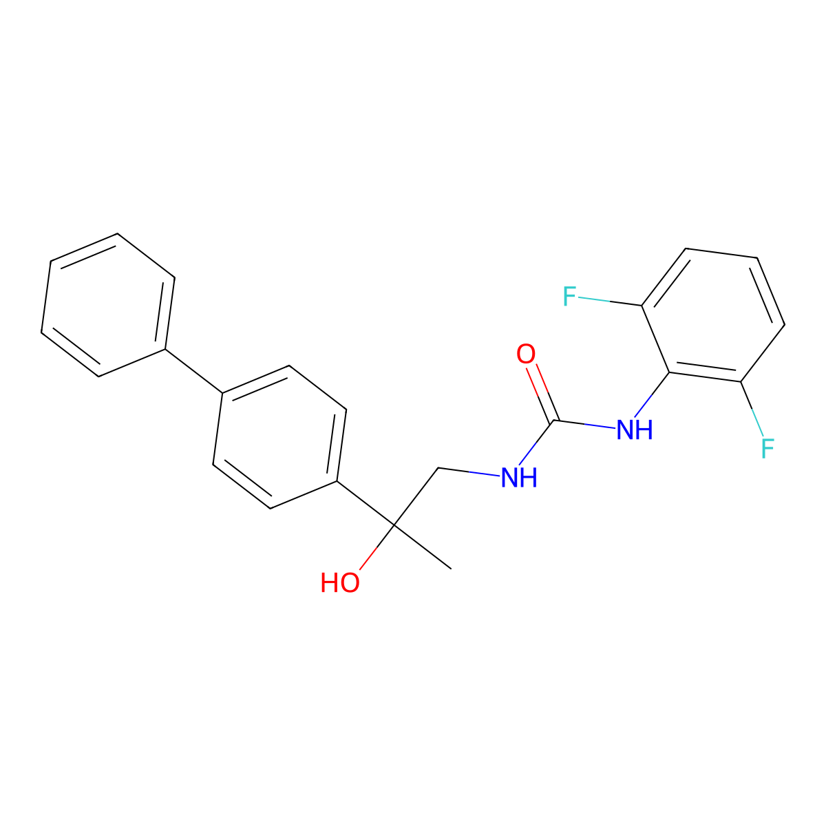 1-(2-{[1,1'-Biphenyl]-4-YL}-2-hydroxypropyl)-3-(2,6-difluorophenyl)urea molecular structure, CAS 1448028-66-7