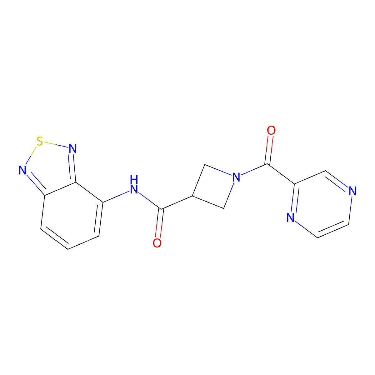 N-(2,1,3-Benzothiadiazol-4-YL)-1-(pyrazine-2-carbonyl)azetidine-3-carboxamide molecular structure, CAS 1448029-02-4