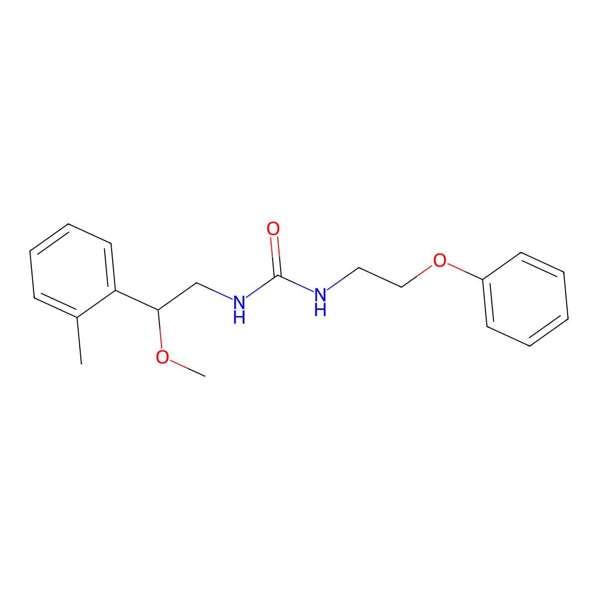 1-(2-Methoxy-2-(o-tolyl)ethyl)-3-(2-phenoxyethyl)urea molecular structure, CAS 1448029-13-7