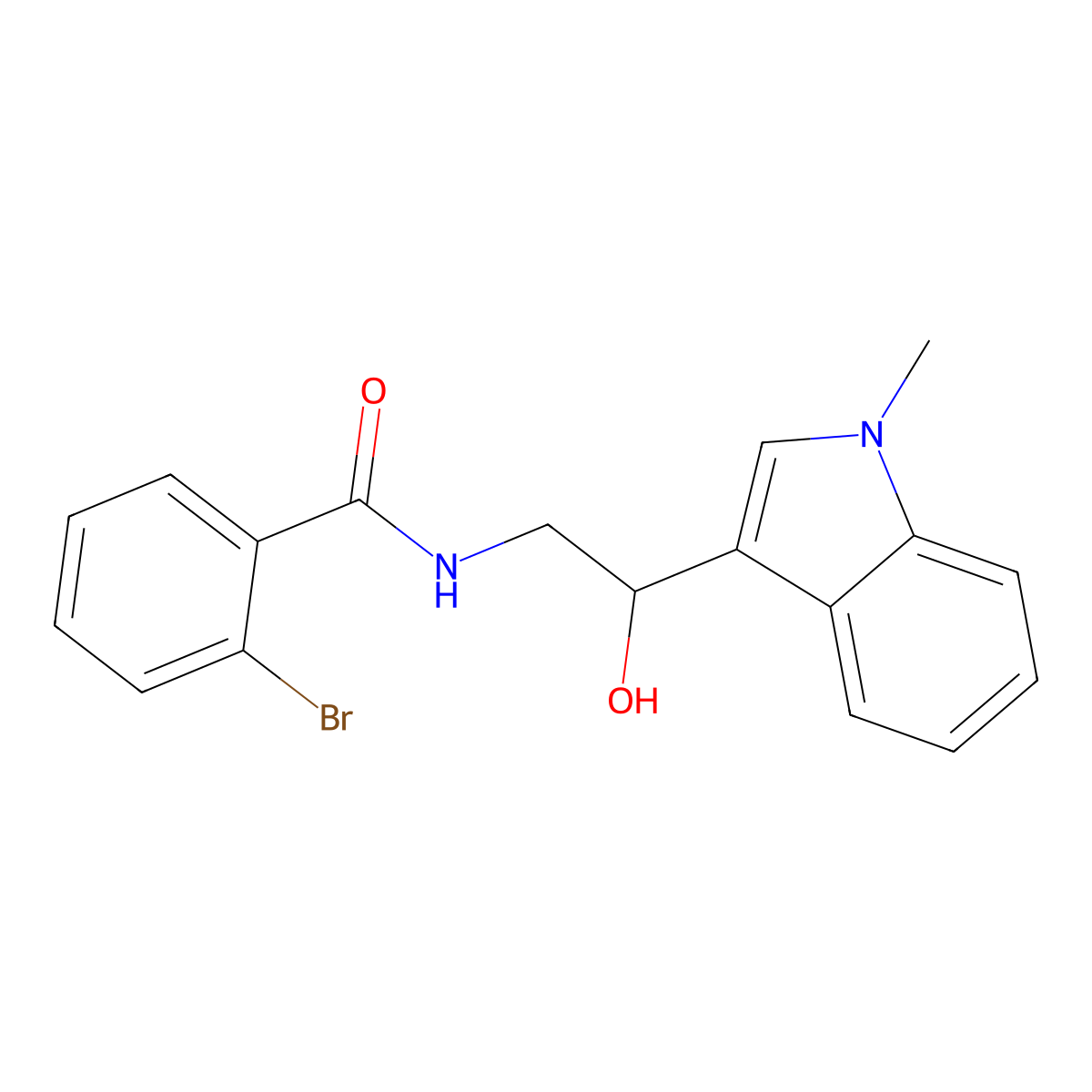 2-bromo-N-[2-hydroxy-2-(1-methyl-1H-indol-3-yl)ethyl]benzamide molecular structure, CAS 1448029-49-9