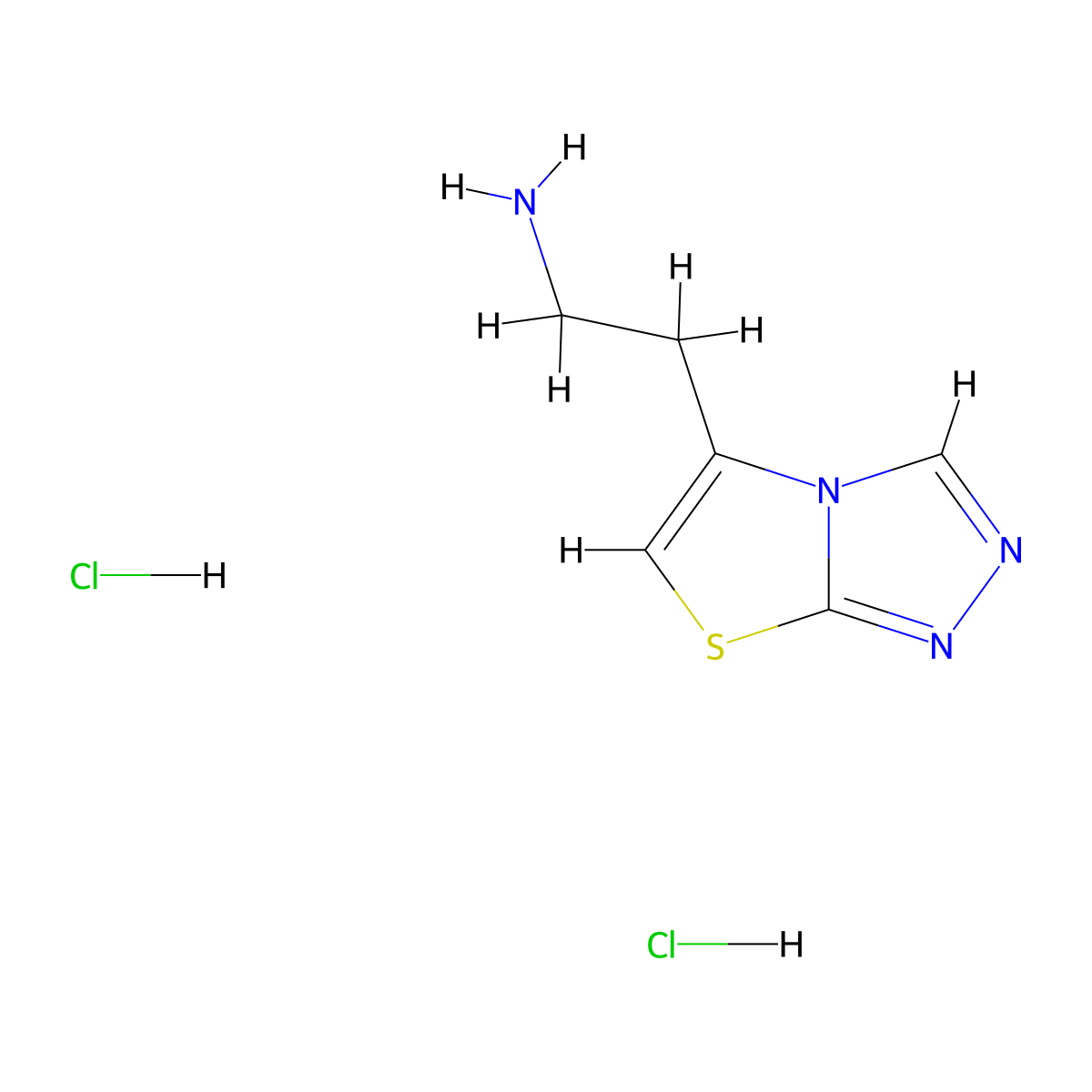 2-(Thiazolo[2,3-c][1,2,4]triazol-5-yl)ethanamine dihydrochloride molecular structure, CAS 1448029-74-0