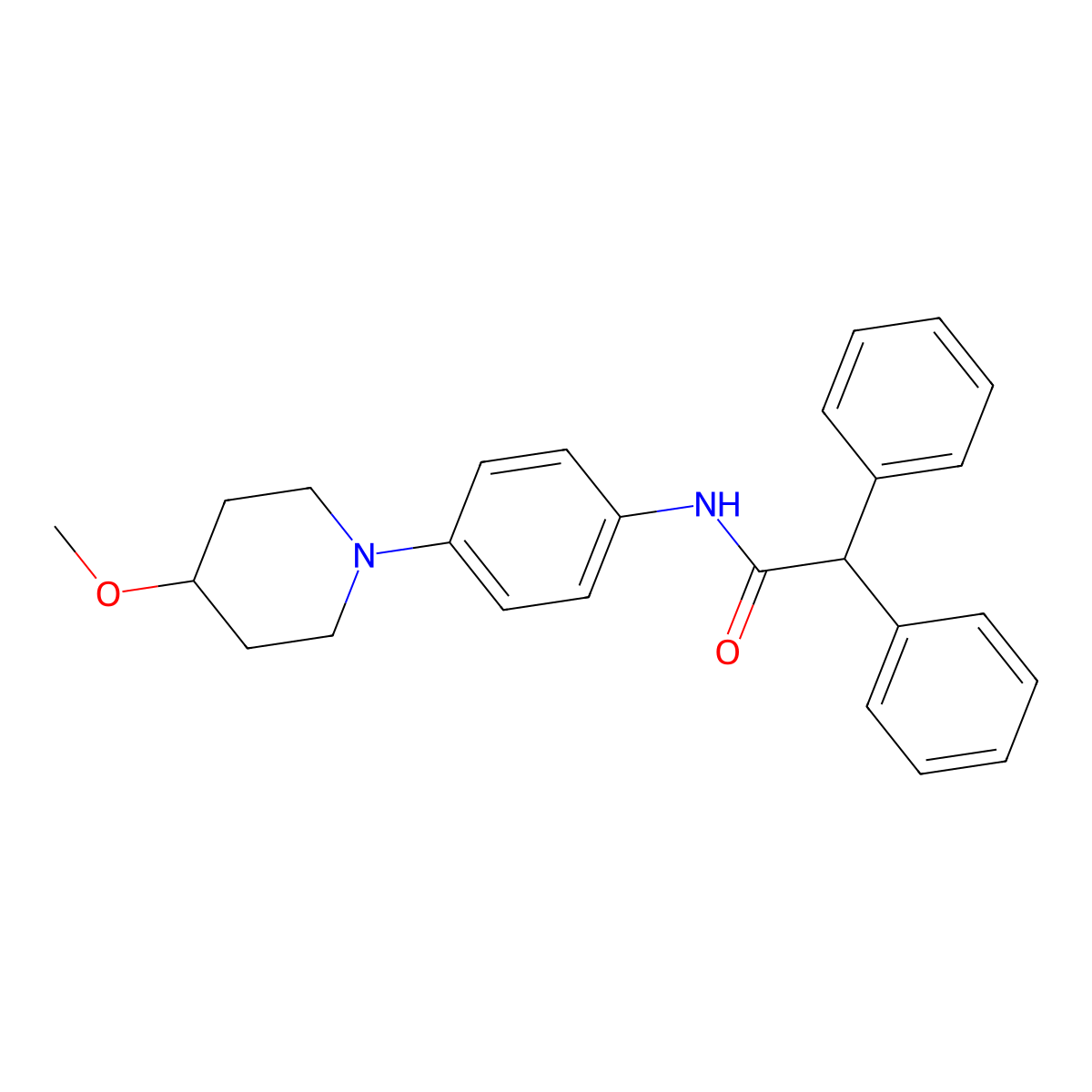 N-[4-(4-Methoxypiperidin-1-YL)phenyl]-2,2-diphenylacetamide molecular structure, CAS 1448030-36-1