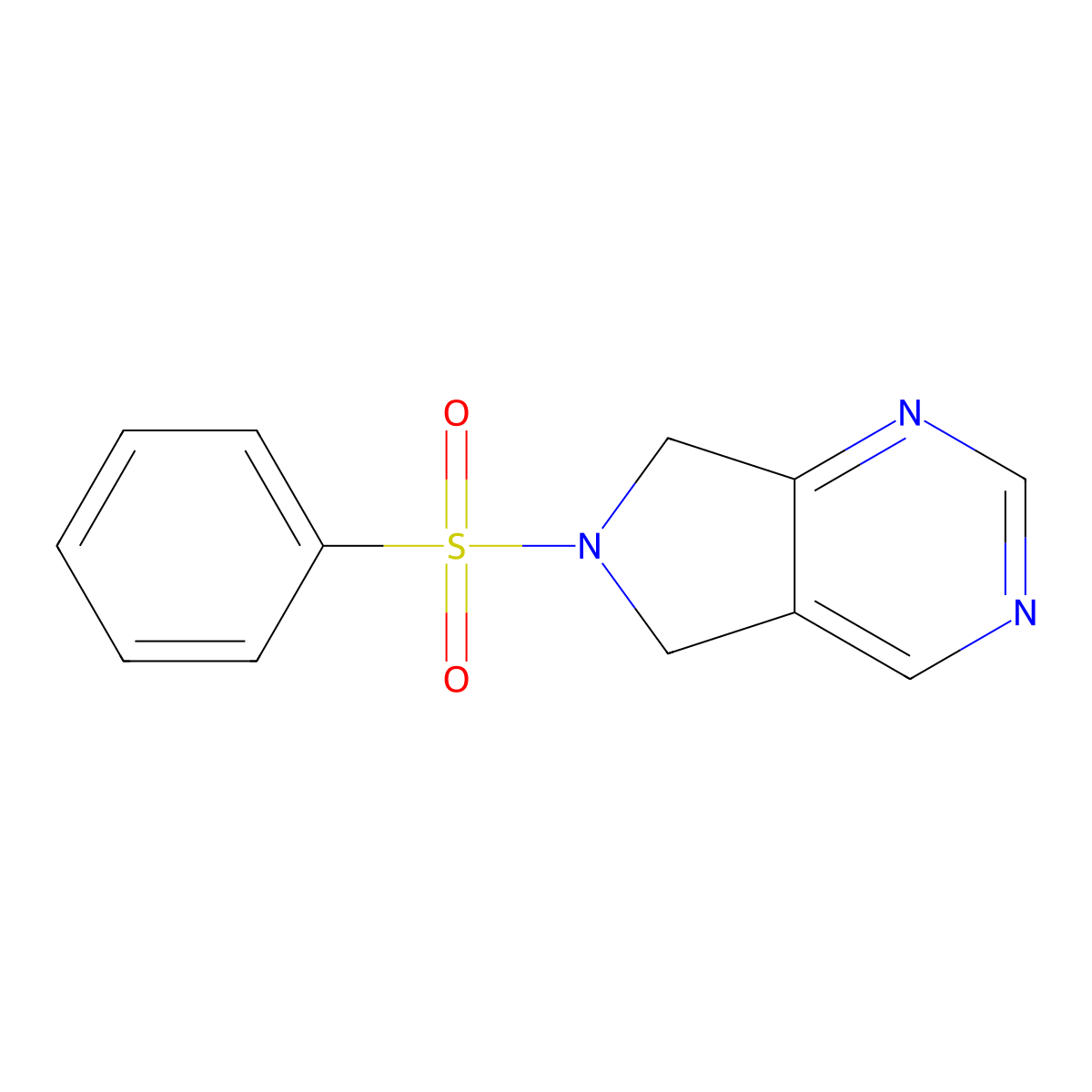 6-(phenylsulfonyl)-6,7-dihydro-5H-pyrrolo[3,4-d]pyrimidine molecular structure, CAS 1448030-37-2