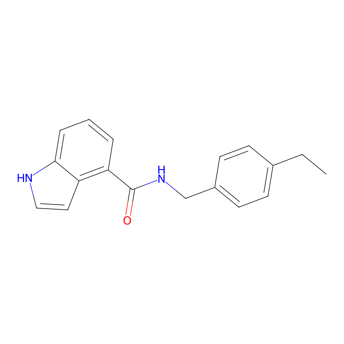 N-(4-ethylbenzyl)-1H-indole-4-carboxamide molecular structure, CAS 1448030-61-2