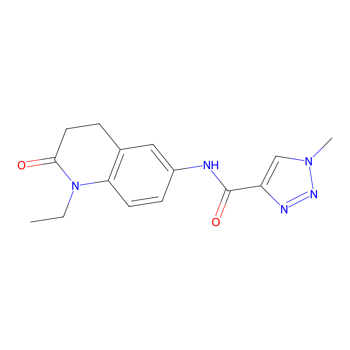 N-(1-ethyl-2-oxo-1,2,3,4-tetrahydroquinolin-6-yl)-1-methyl-1H-1,2,3-triazole-4-carboxamide molecular structure, CAS 1448033-35-9
