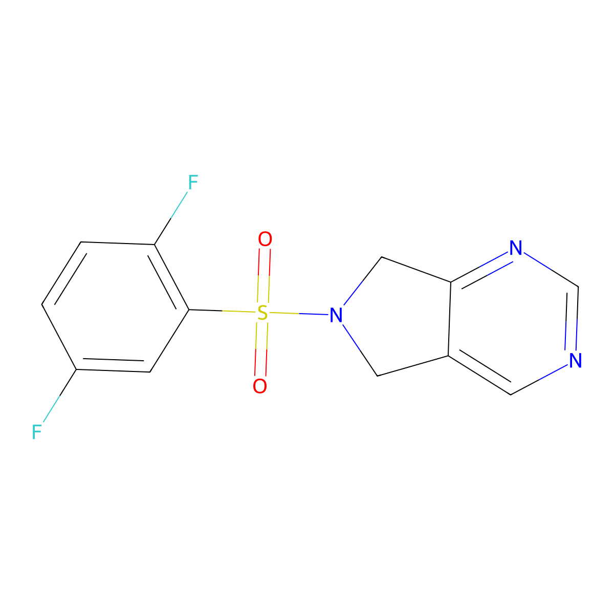 6-((2,5-difluorophenyl)sulfonyl)-6,7-dihydro-5H-pyrrolo[3,4-d]pyrimidine molecular structure, CAS 1448033-41-7