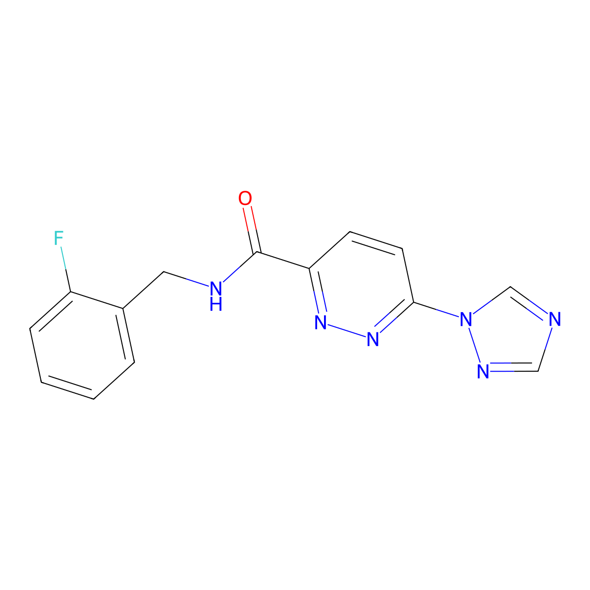 N-(2-fluorobenzyl)-6-(1H-1,2,4-triazol-1-yl)pyridazine-3-carboxamide molecular structure, CAS 1448033-45-1