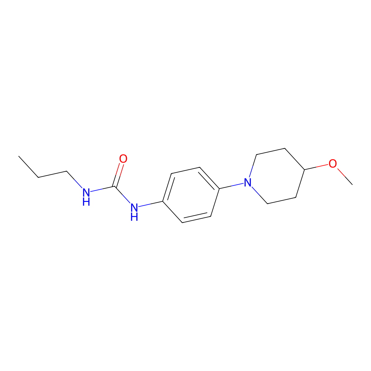 1-(4-(4-Methoxypiperidin-1-yl)phenyl)-3-propylurea molecular structure, CAS 1448033-68-8