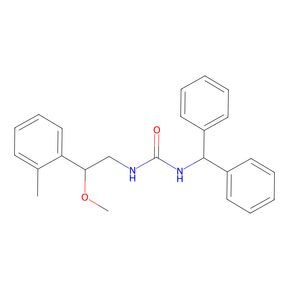 1-Benzhydryl-3-(2-methoxy-2-(o-tolyl)ethyl)urea molecular structure, CAS 1448033-73-5