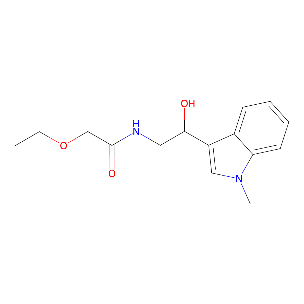 2-ethoxy-N-[2-hydroxy-2-(1-methyl-1H-indol-3-yl)ethyl]acetamide molecular structure, CAS 1448033-90-6