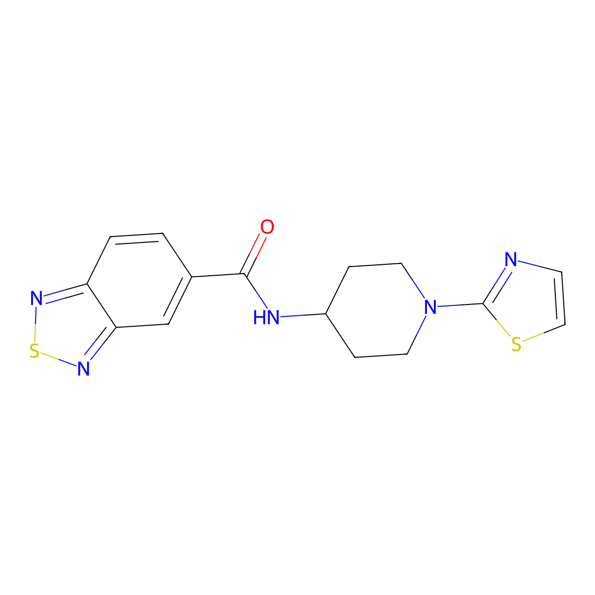 N-(1-(thiazol-2-yl)piperidin-4-yl)benzo[c][1,2,5]thiadiazole-5-carboxamide molecular structure, CAS 1448033-94-0