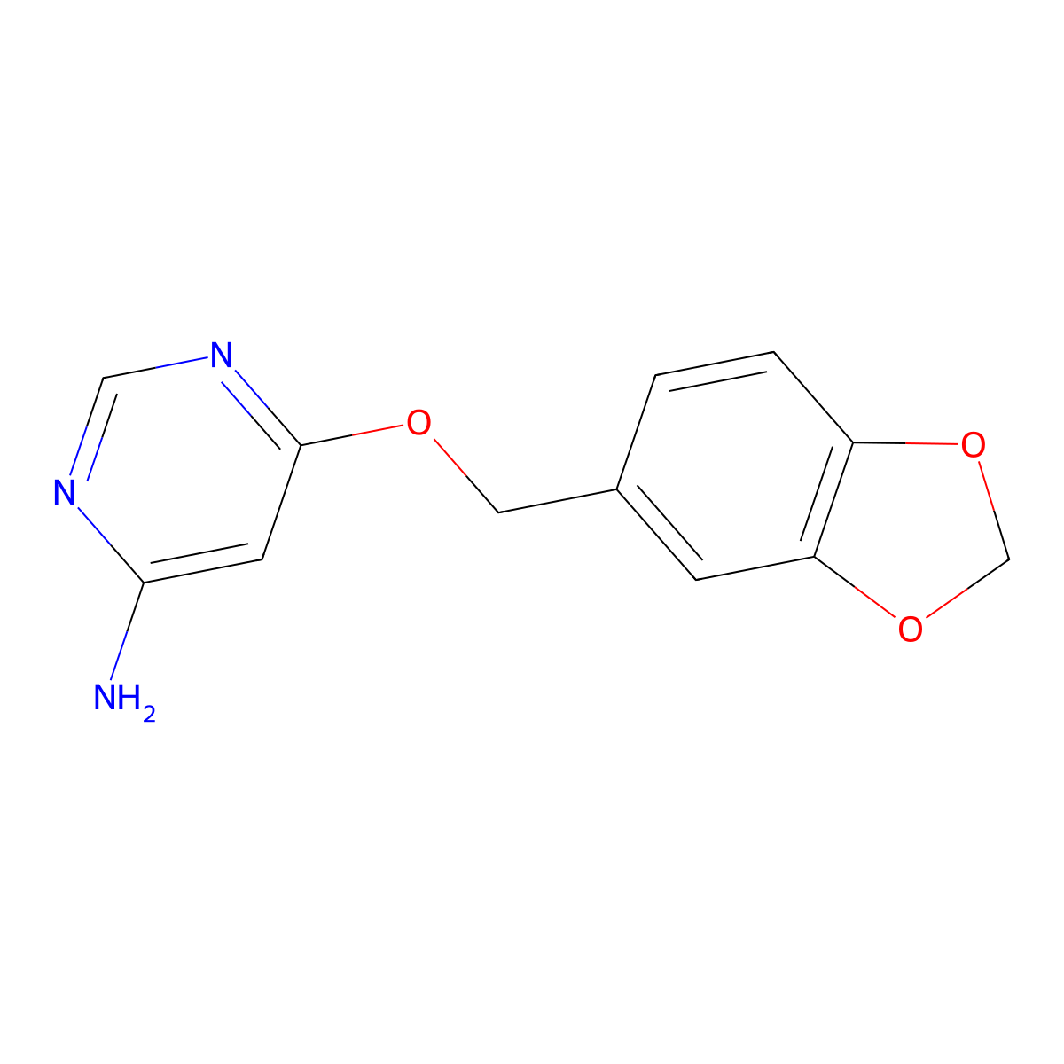 6-(Benzo[d][1,3]dioxol-5-ylmethoxy)pyrimidin-4-amine molecular structure, CAS 1448034-29-4