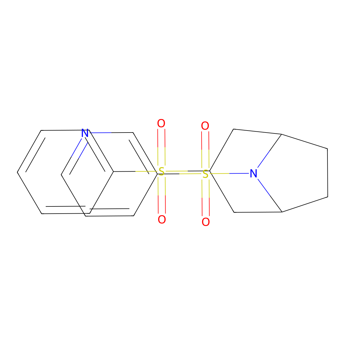 (1R,5S)-3-(phenylsulfonyl)-8-(pyridin-3-ylsulfonyl)-8-azabicyclo[3.2.1]octane molecular structure, CAS 1448034-31-8