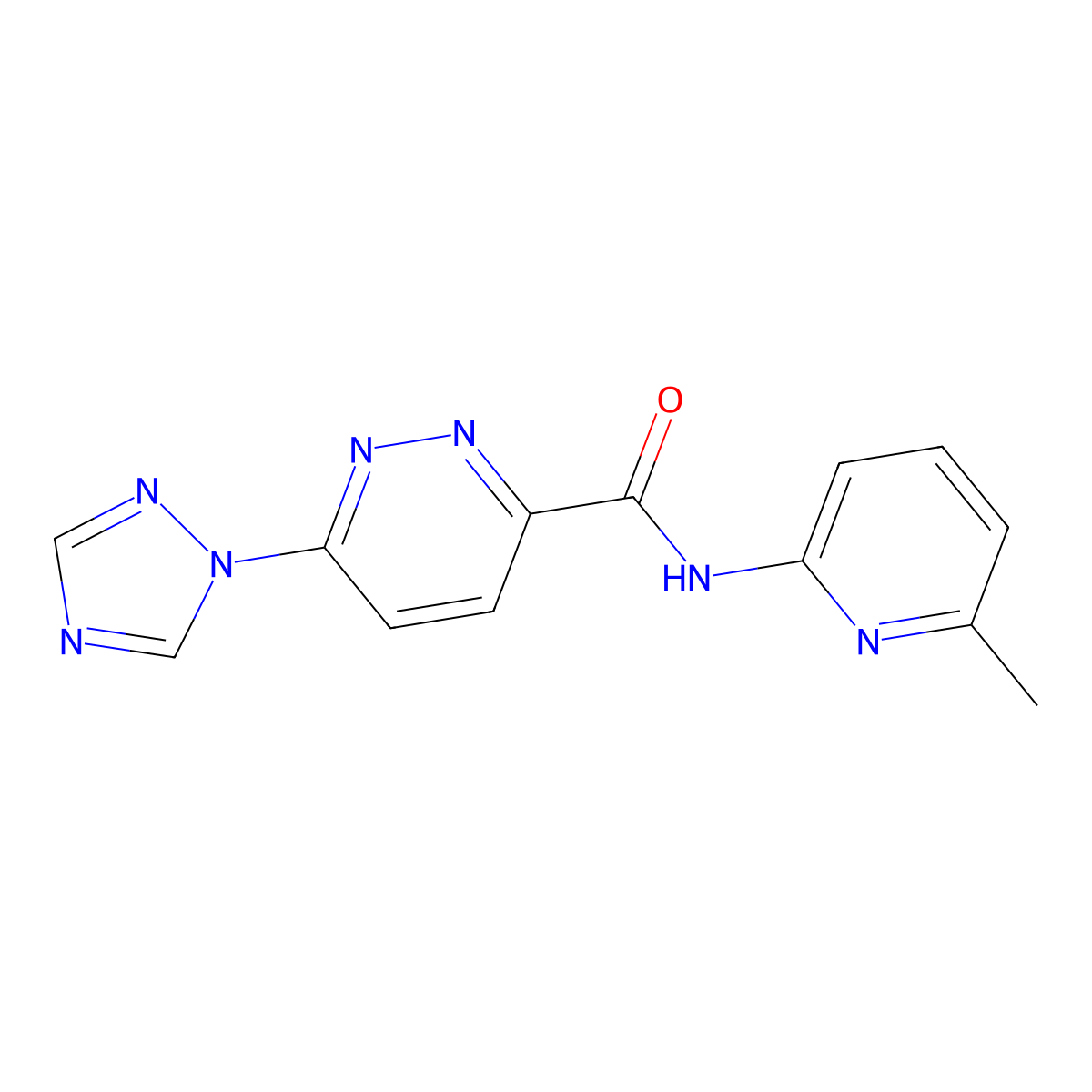 N-(6-methylpyridin-2-yl)-6-(1H-1,2,4-triazol-1-yl)pyridazine-3-carboxamide molecular structure, CAS 1448034-42-1