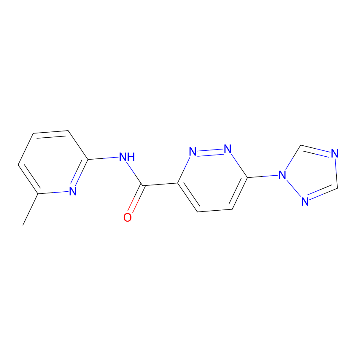 N-(6-methylpyridin-2-yl)-6-(1H-1,2,4-triazol-1-yl)pyridazine-3-carboxamide molecular structure, CAS 1448034-42-1