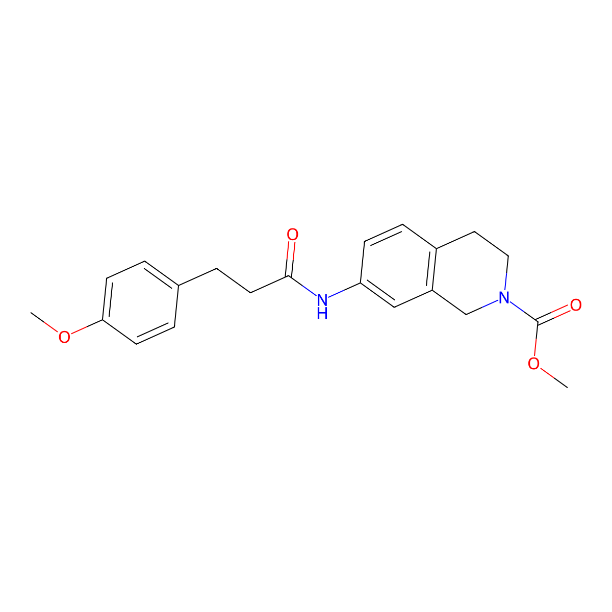 methyl 7-(3-(4-methoxyphenyl)propanamido)-3,4-dihydroisoquinoline-2(1H)-carboxylate molecular structure, CAS 1448034-55-6
