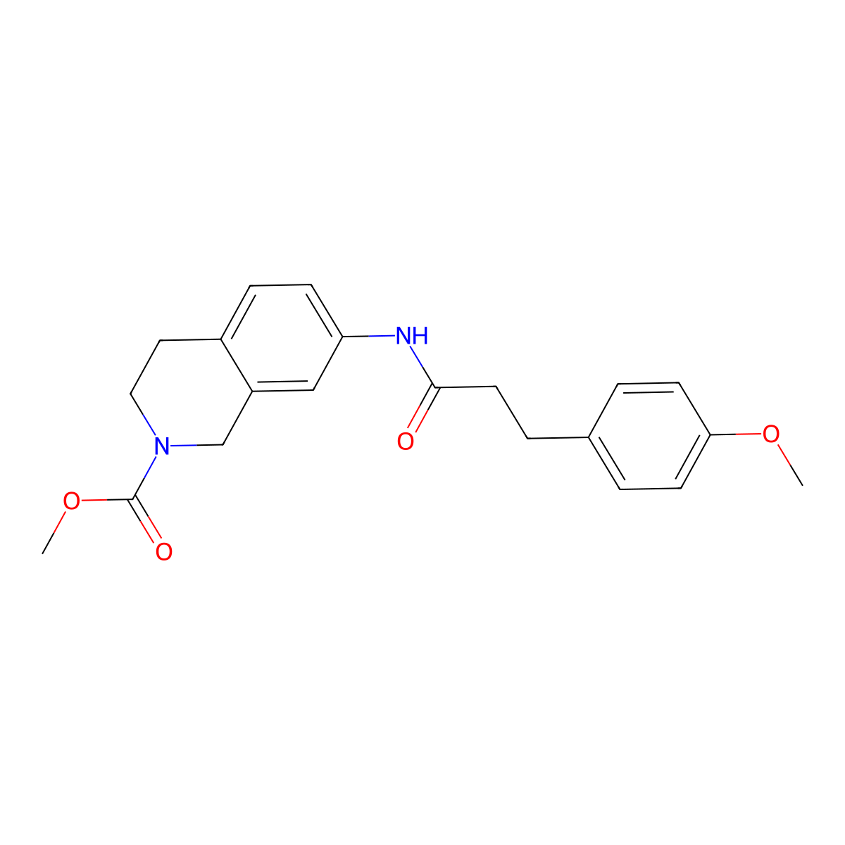 methyl 7-(3-(4-methoxyphenyl)propanamido)-3,4-dihydroisoquinoline-2(1H)-carboxylate molecular structure, CAS 1448034-55-6